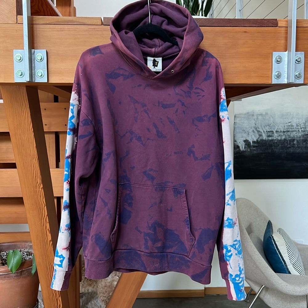 Real Bad Man Tie dye Hooded Sweatshirt